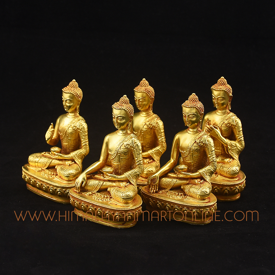 Dhyani Buddha Statues Set