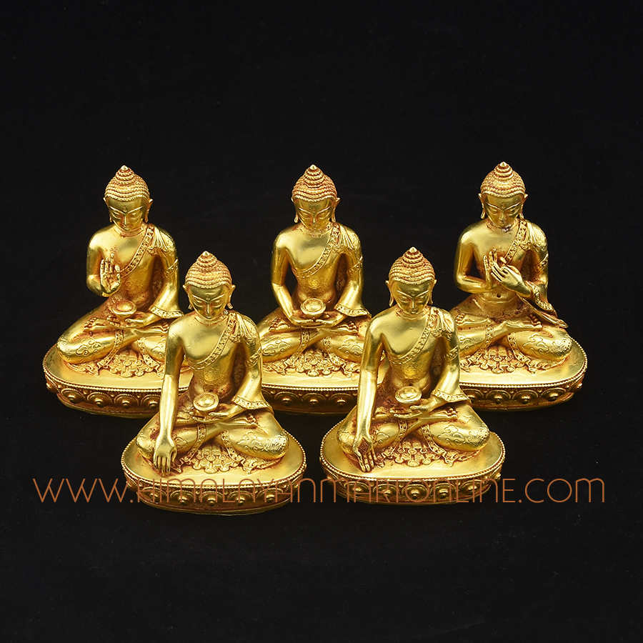 Pancha Buddha Statues Set The five Great Buddhas of Wisdom