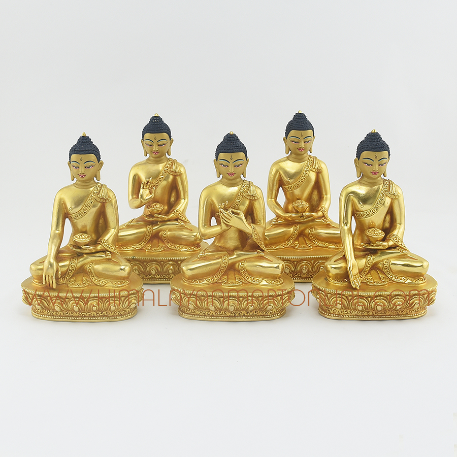 Dhyani Buddha Copper Statues