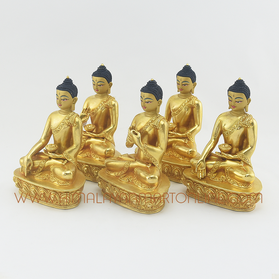 Dhyani Buddha Copper Statues