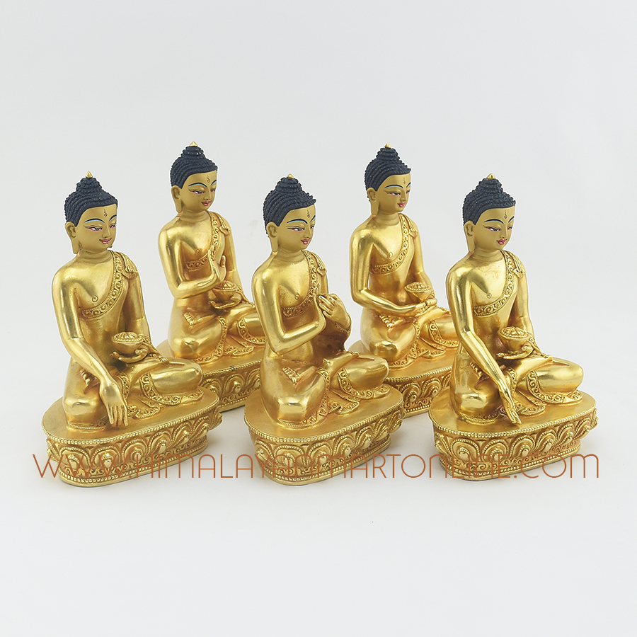 Dhyani Buddha Copper Statues