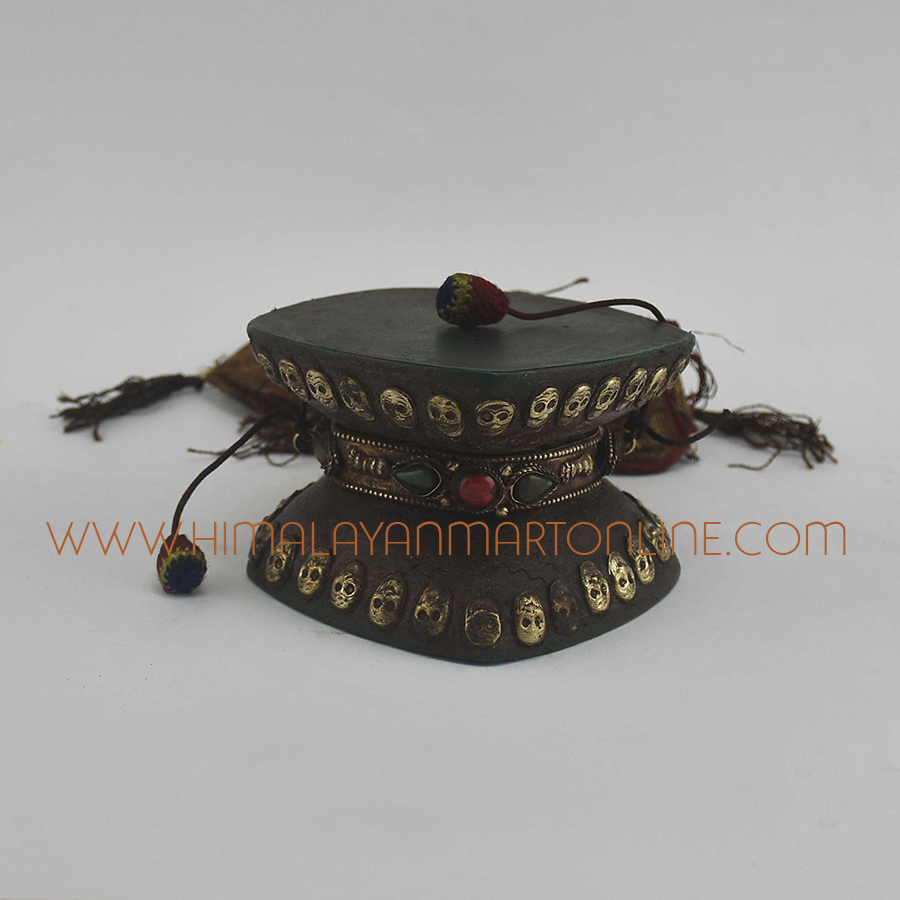 Damsu Ritual Buddhist Ceremonial Drum Damaru: Tibetan Ceremonial Ritual Chod Drum