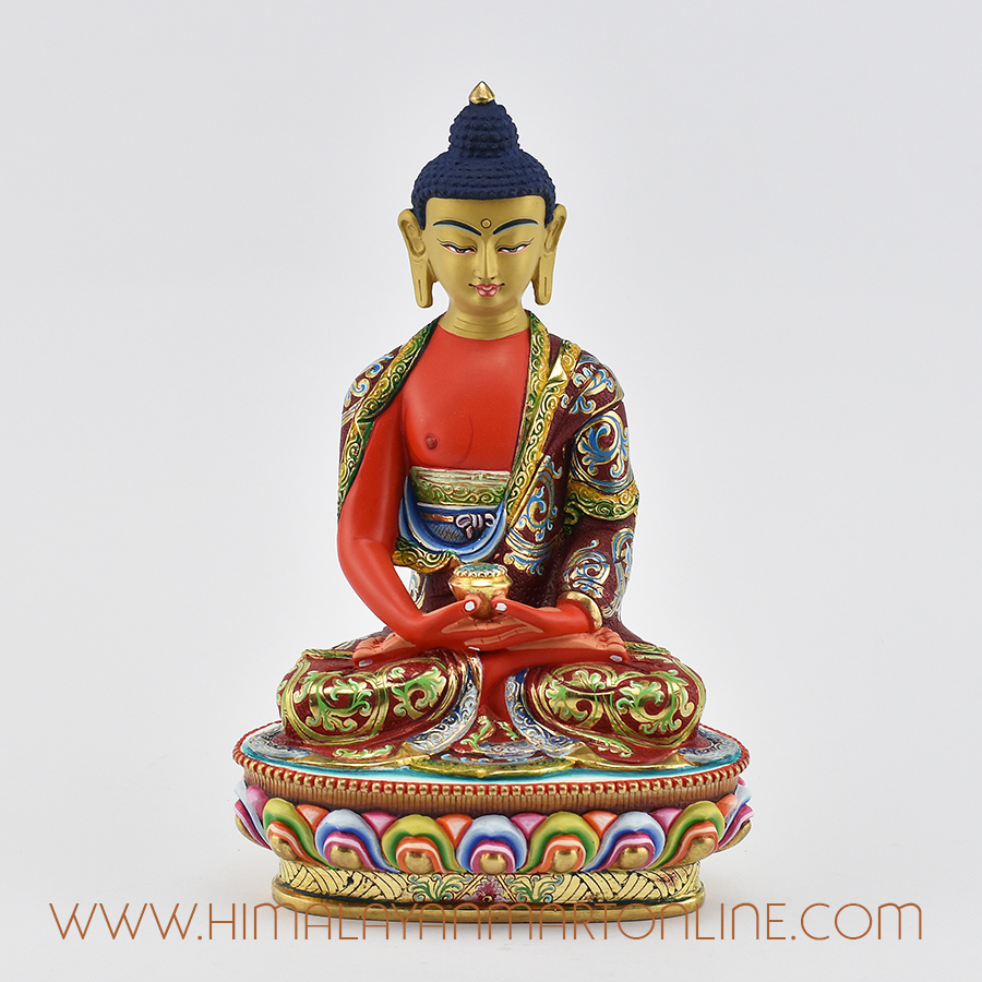 Painted Amitabha Buddha Statue