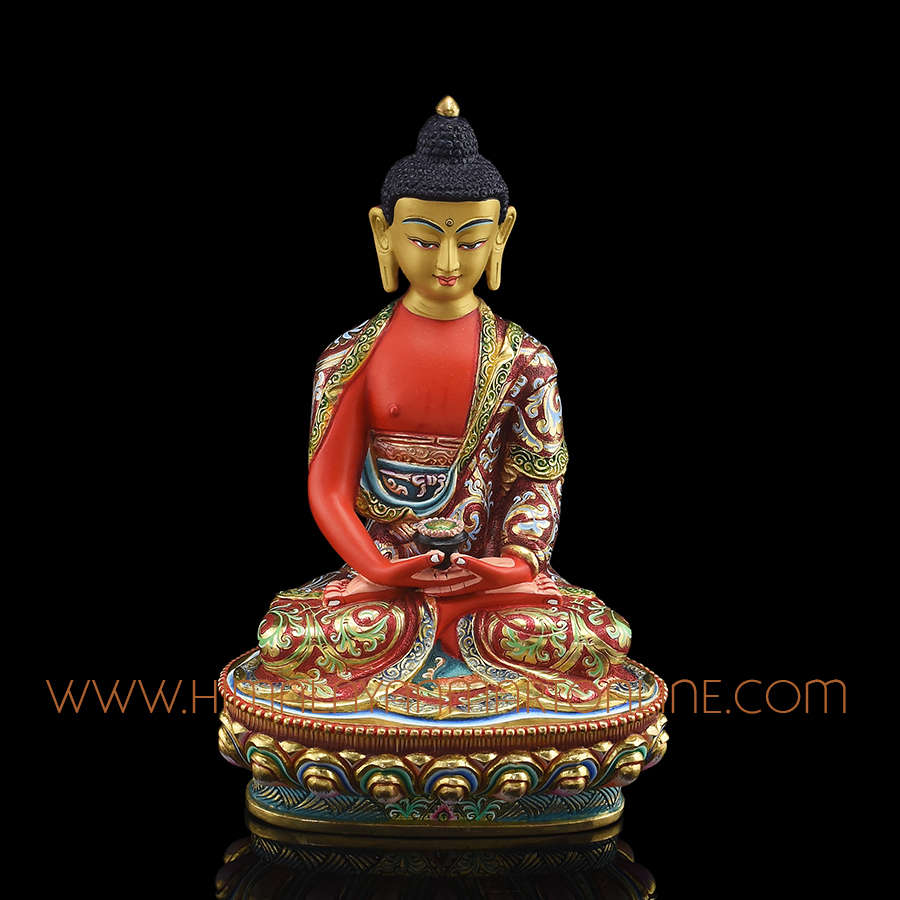 Painted Amitabha Buddha Statue