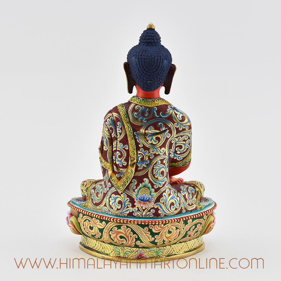 Painted Amitabha Buddha Statue