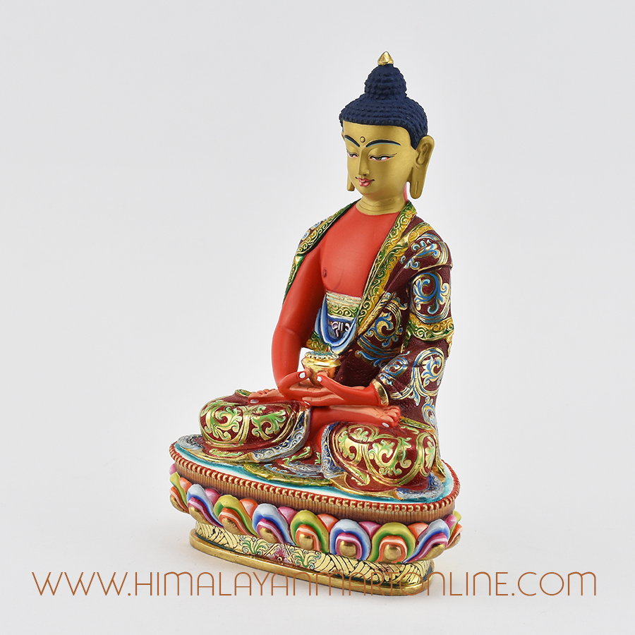 Painted Amitabha Buddha Statue