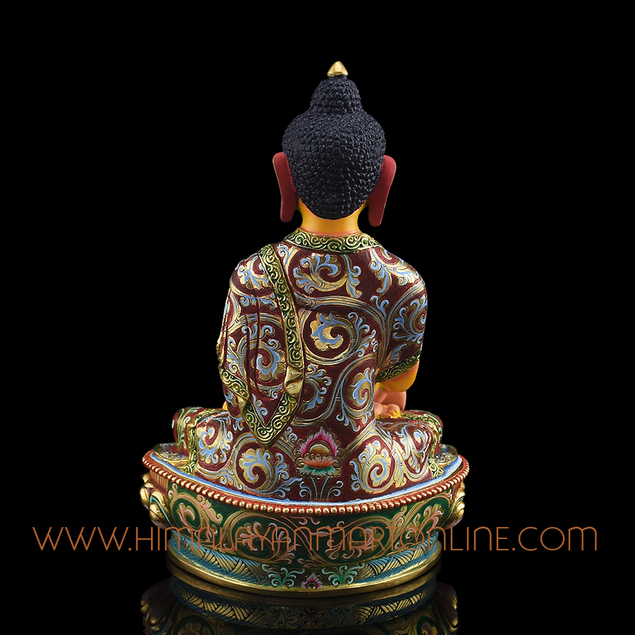 Hand Painted Shakyamuni Buddha Statue