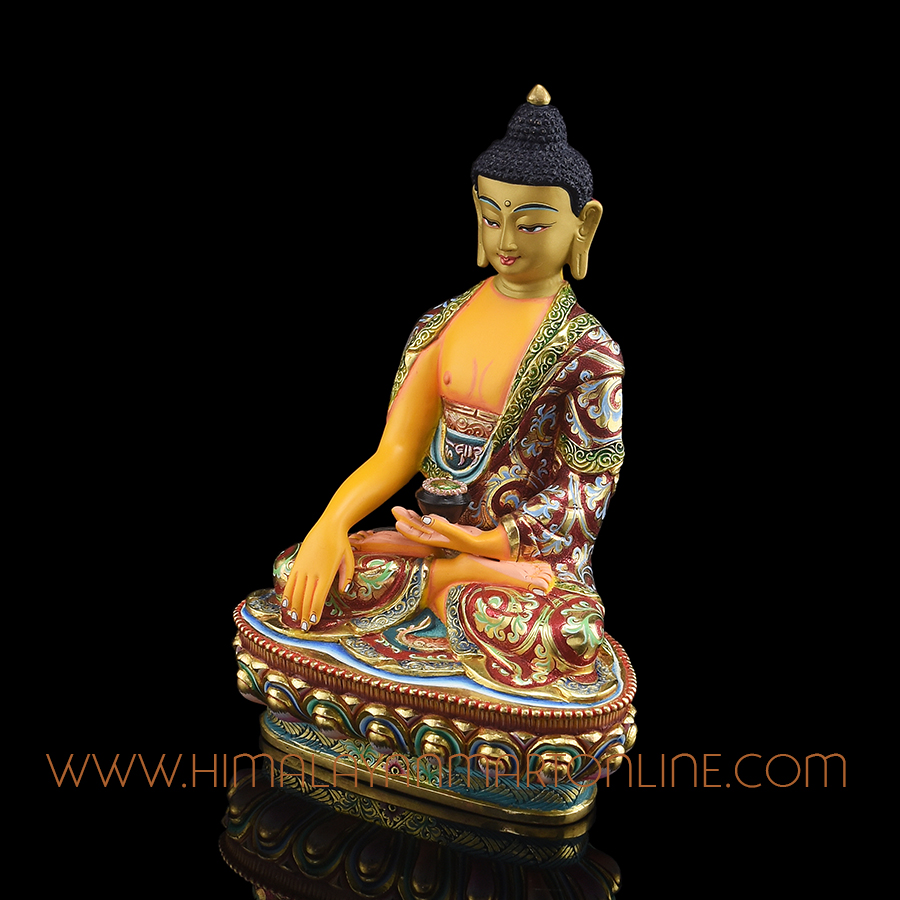 Hand Painted Shakyamuni Buddha Statue