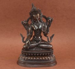 Dholkar Copper Statue White Tara Dholkar