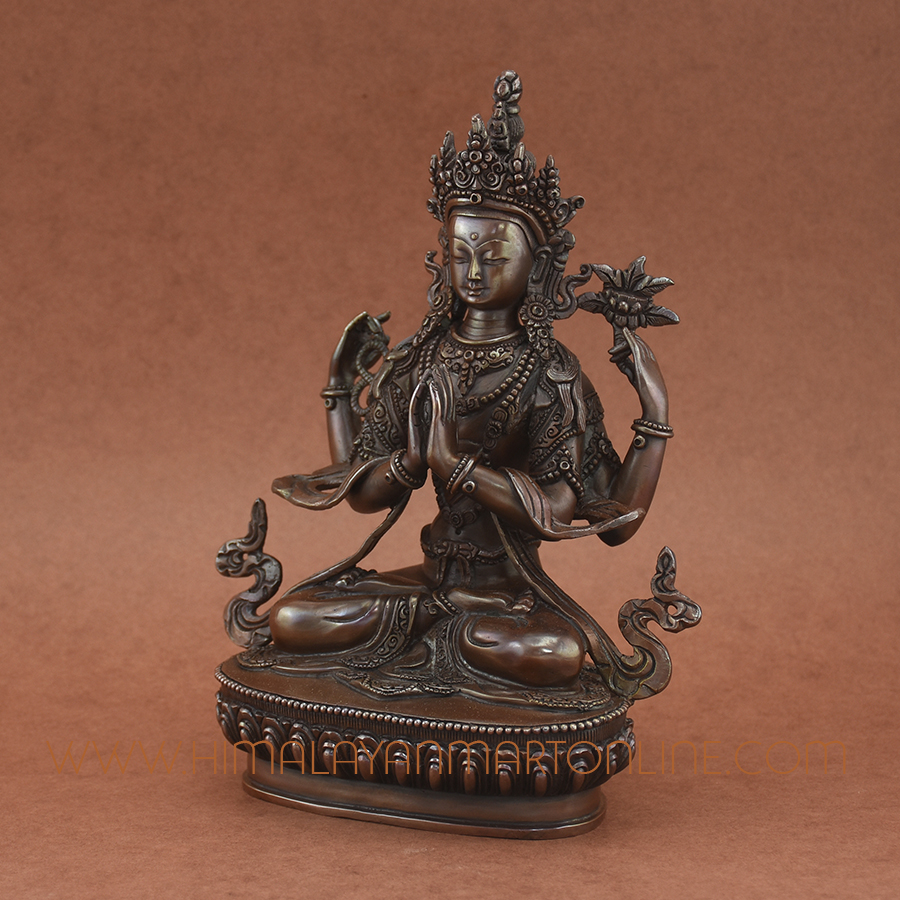 Hand Carved Chenrezig Statue