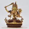 Gold Inlaid Manjushri Statue