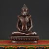 Buddha Samantabhadra Statue handcrafted in Nepal, seated on a lotus and symbolizing universal virtue and enlightenment.