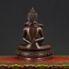 Back view of Buddha Samantabhadra Statue handcrafted in Nepal, showing detailed carvings and fine finishing.
