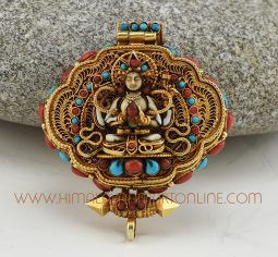 Chenrezig Silver Gau Pendant