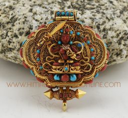 Manjushri Silver Gau Pendant