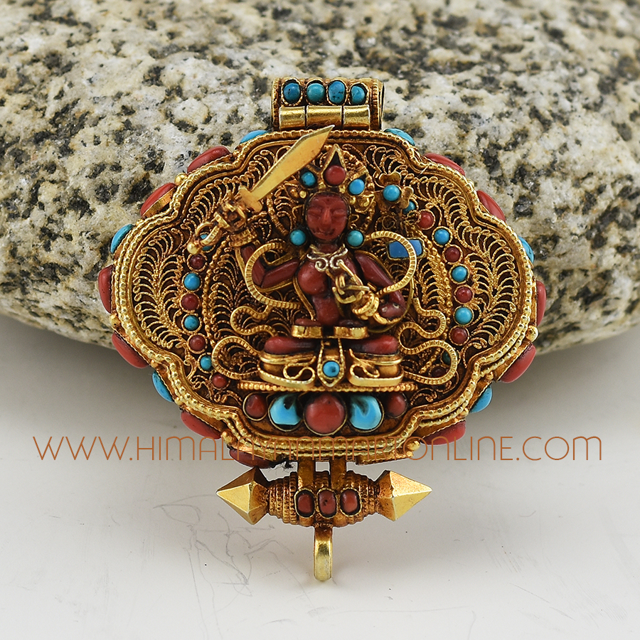 Manjushri Silver Gau Pendant