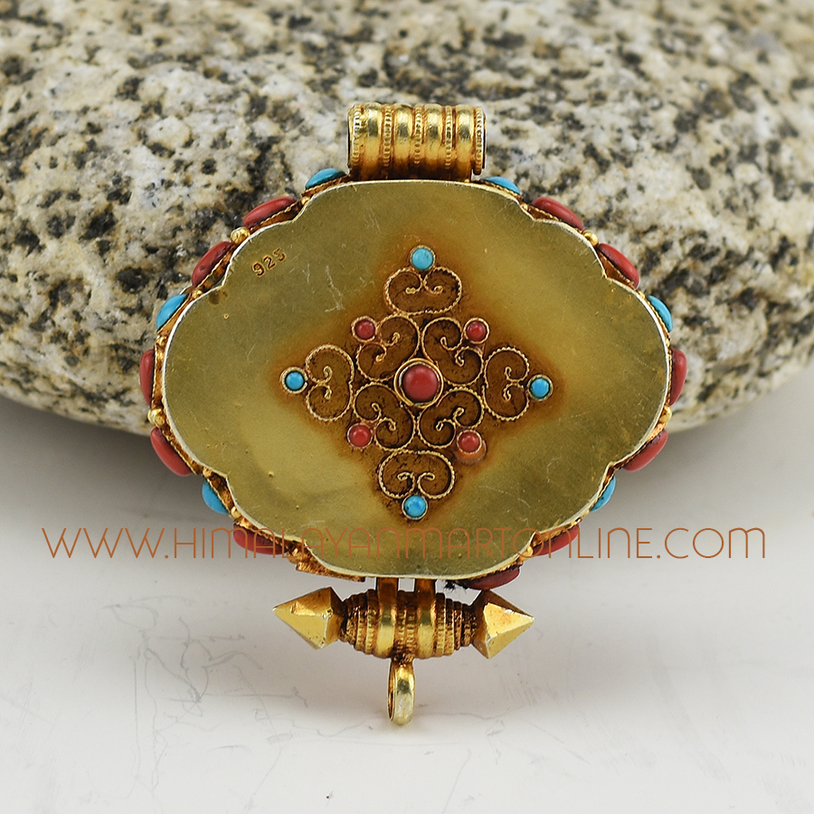 Manjushri Silver Gau Pendant