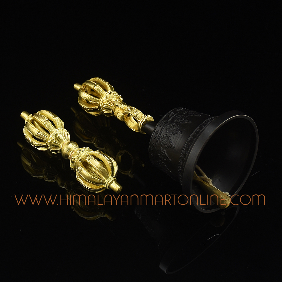 Tibetan Ritual Vajra & Bell Set