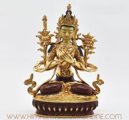 White Manjushri Copper Statue