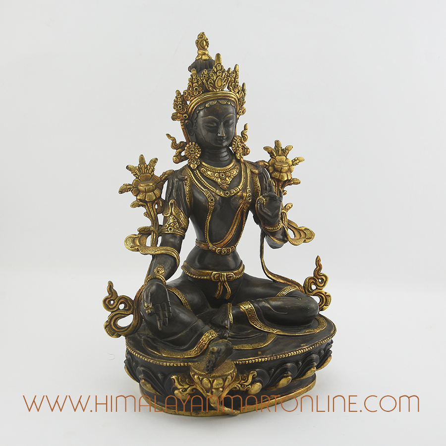 Copper Green Tara Statue