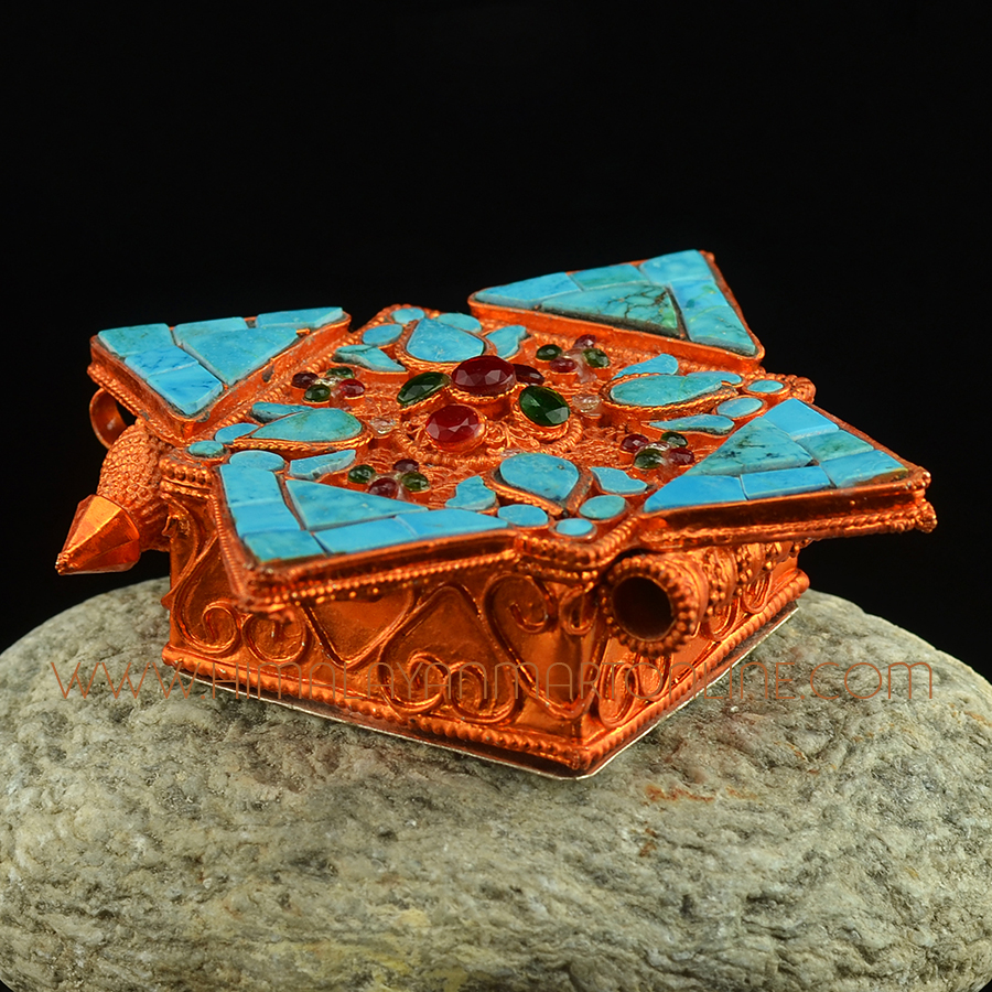 Tibetan Ritual Amulet Ghau Prayer Box