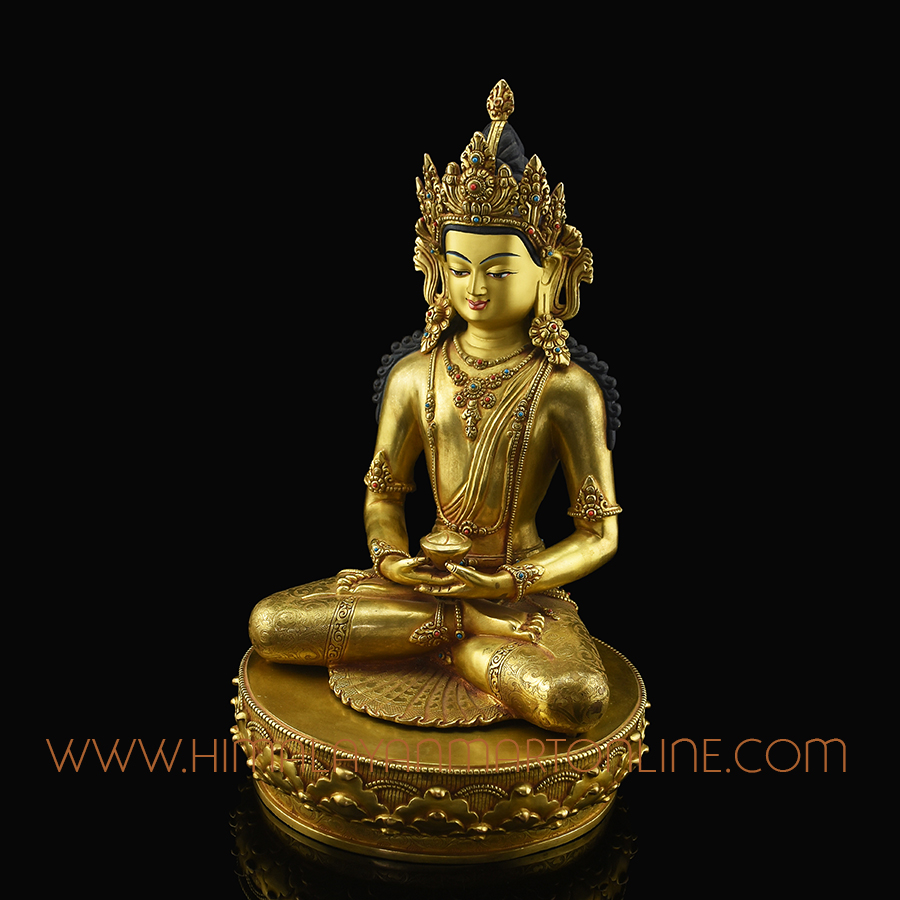 Crowned Amitabha Buddha Statue