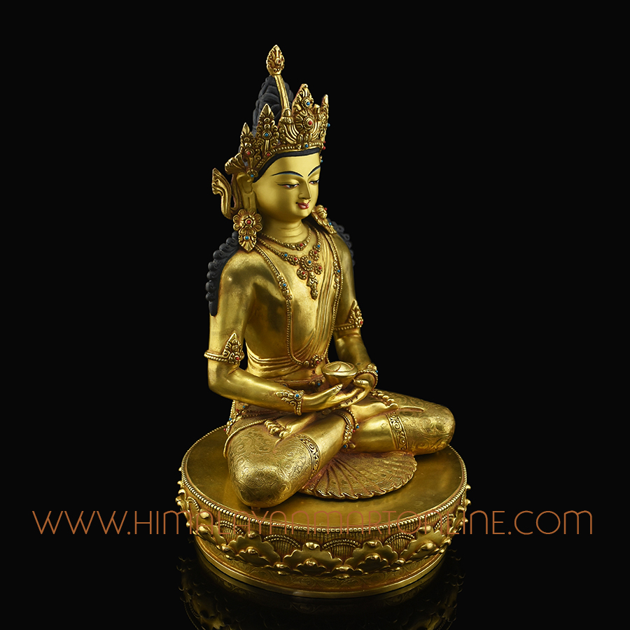 Crowned Amitabha Buddha Statue