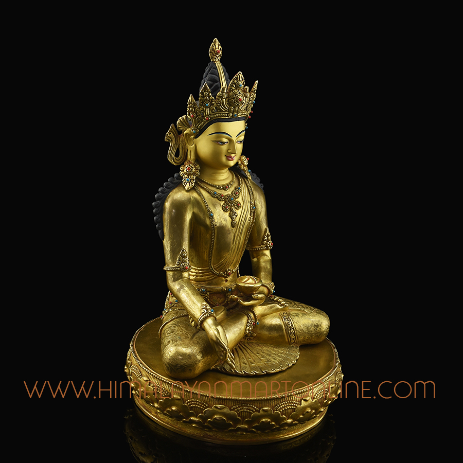 Crowned Ratnasambhava Buddha Statue