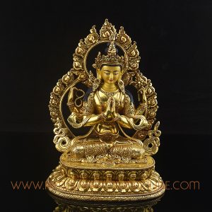 Framed Chenrezig Copper Statue