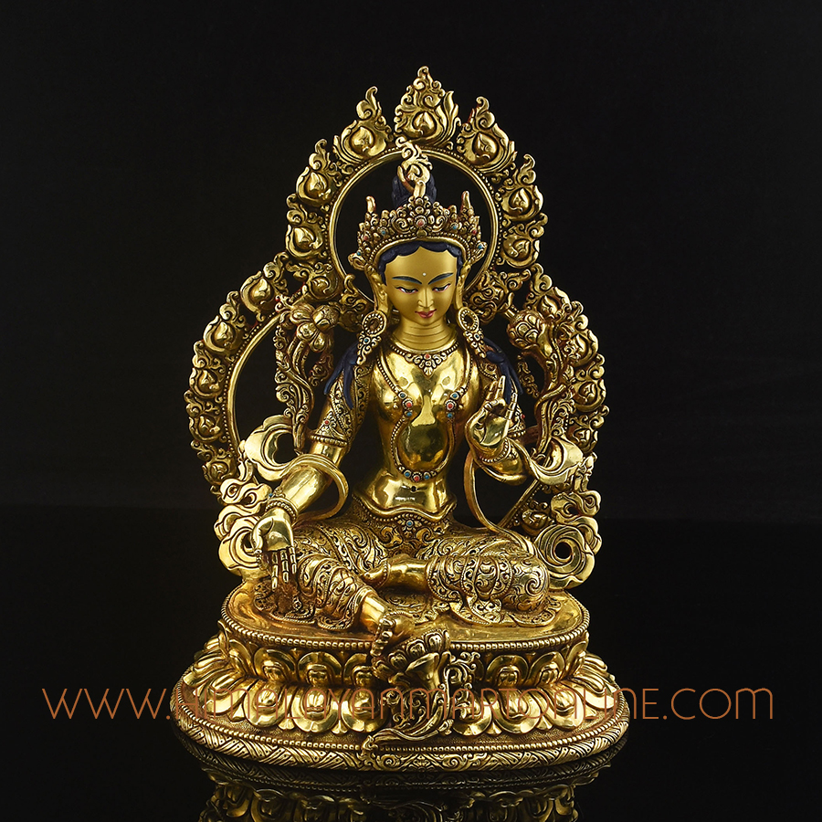 Framed Green Tara Statue