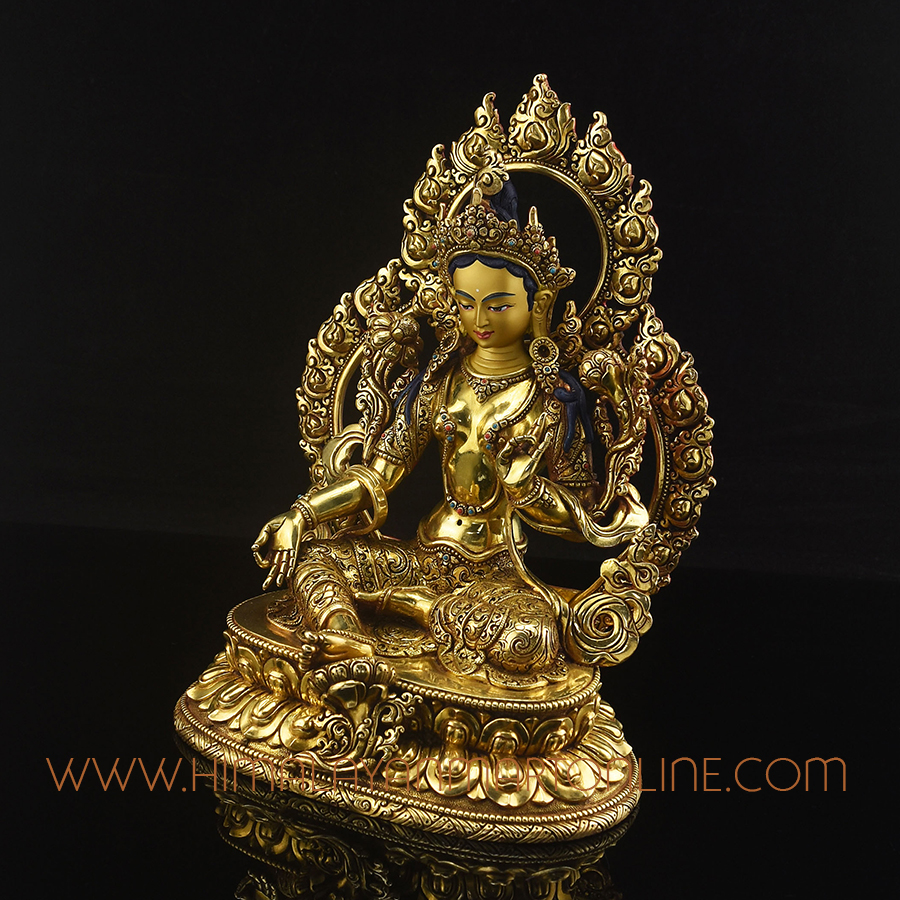 Framed Green Tara Statue