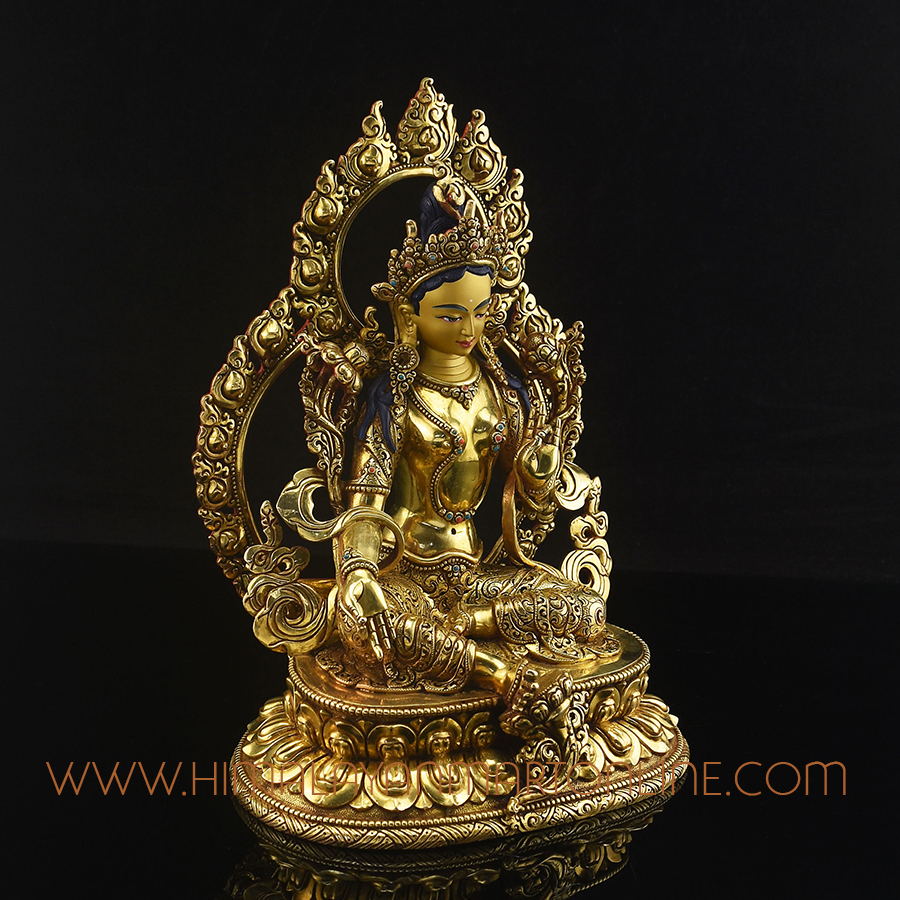 Framed Green Tara Statue