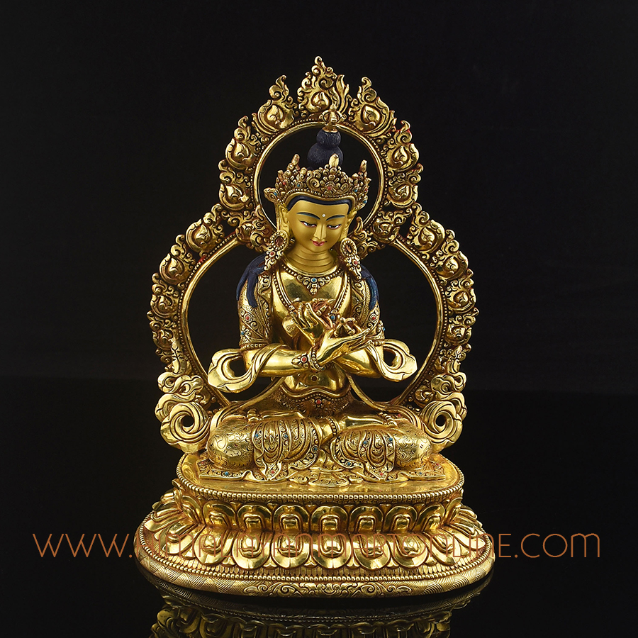 Framed Vajradhara Copper Statue