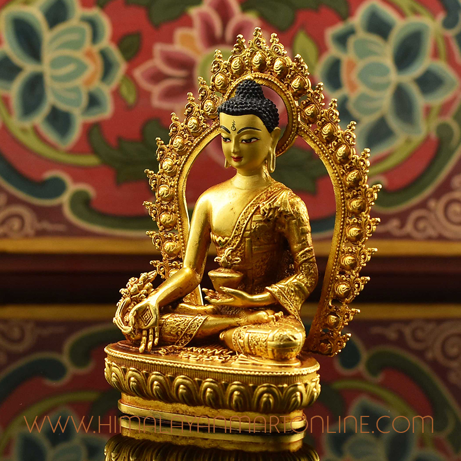 Framed Menla Buddha Statue