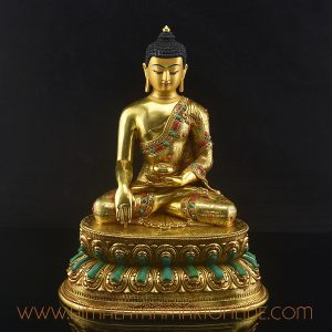 Gold Gilded Buddha Statue – Shakyamuni