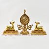 Buddhist Dharma Wheel and Pair of Deer