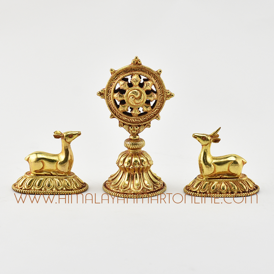 Ritual Dharma Wheel and Pair of Deer: Important Symbols in Buddhism