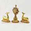 Tibetan Dharma Wheel and Pair of Deer