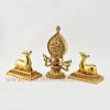 Buddhist Dharma Wheel and Pair of Deer
