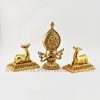 Buddhist Dharma Wheel and Pair of Deer