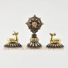 Religious Dharma Wheel and Pair of Deer