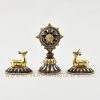Religious Dharma Wheel and Pair of Deer