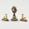 Religious Dharma Wheel and Pair of Deer