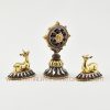 Religious Dharma Wheel and Pair of Deer