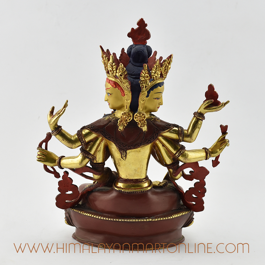 多腕の金属製神像Gold Plated Namgyal Statue 多腕の金属製神像Gold Plated Namgyal Statue 多腕の金属製神像