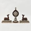 Shrine Dharma Wheel and Pair of Deer