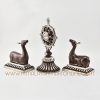 Altar Dharma Wheel and Pair of Deer