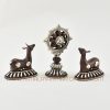 Monastery Dharma Wheel and Pair of Deer