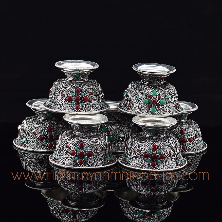 Tibetan Offering Bowls Set