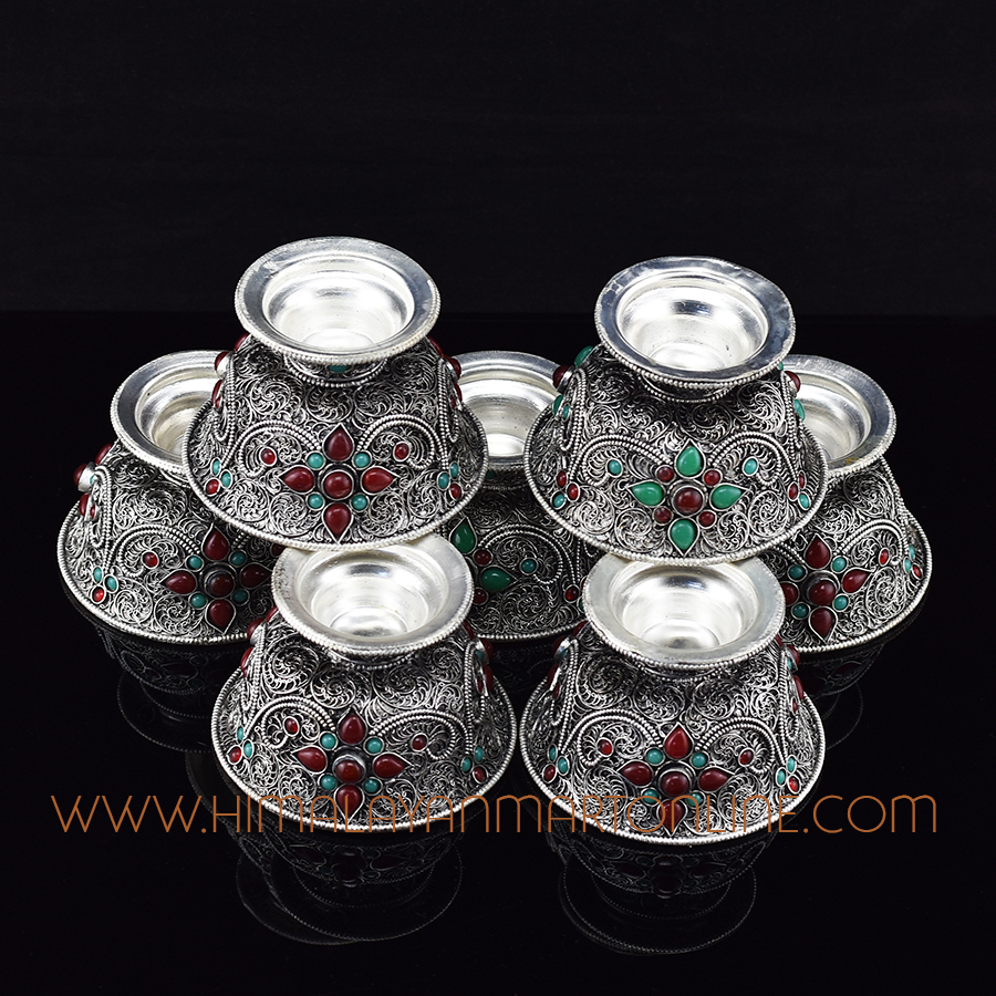 Tibetan Offering Bowls Set